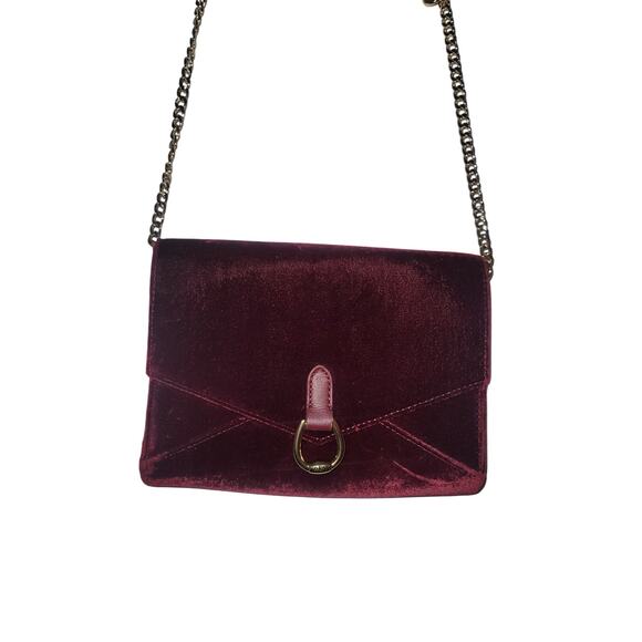 Ralph Lauren Bennington Envelope Velvet Crossbody - Picture 1 of 7